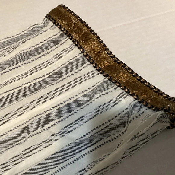 IRVING & FINE blouse womens Size M linen tunic boho hippee embroidered lag… - Picture 11 of 11